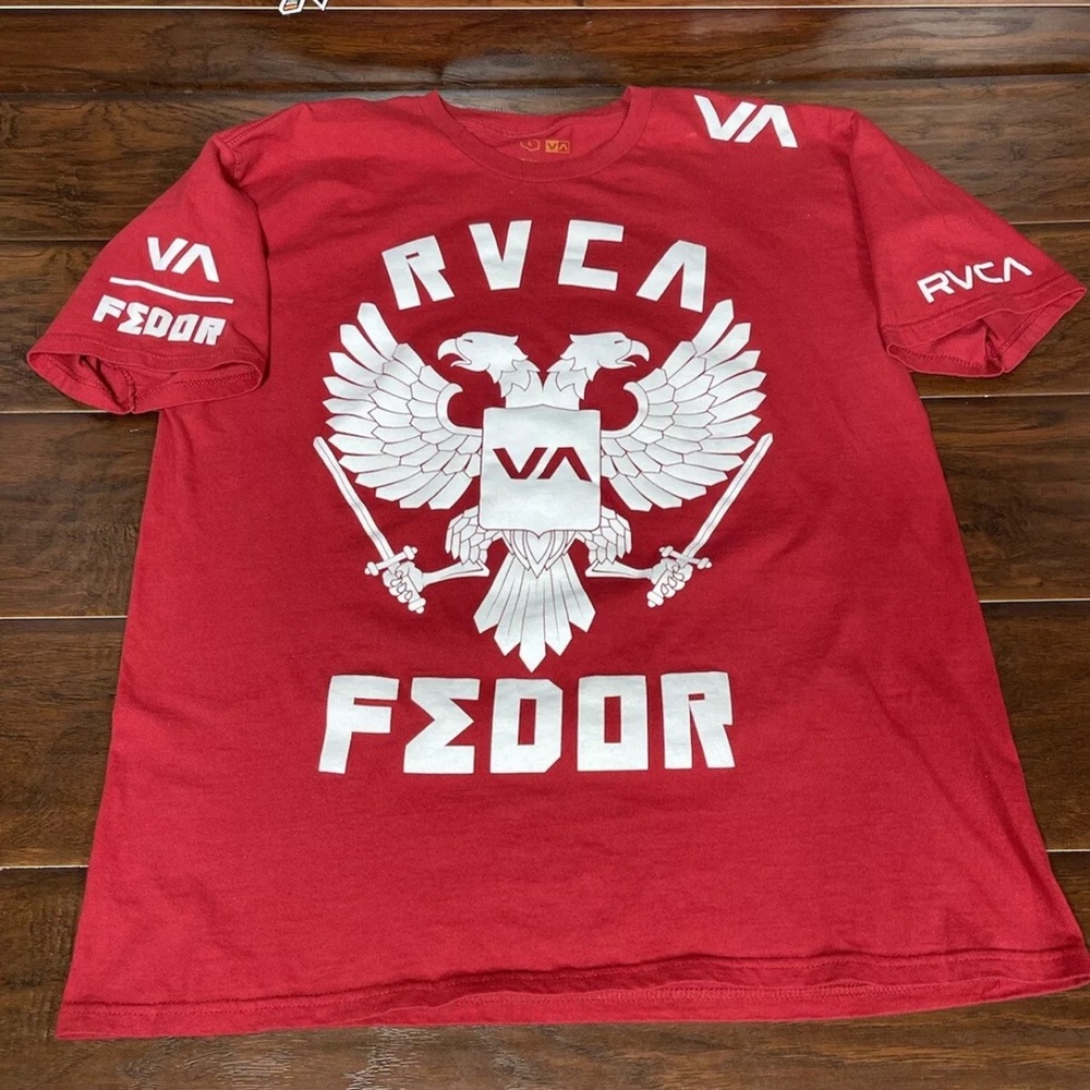 RVCA x Fedor Emelianenko Men's Large T-Shirt Red  2009 Strikeforce MMA Walkout